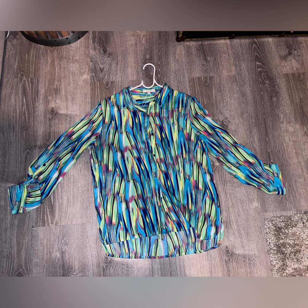 Colorful formal blouse.